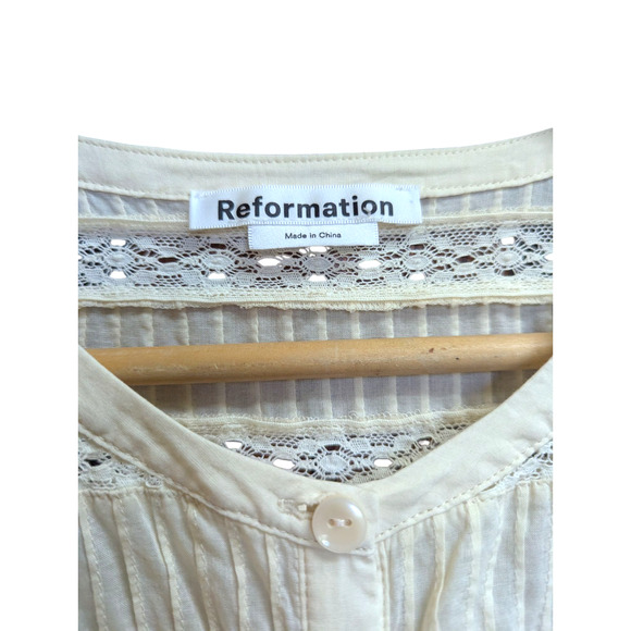 Reformation White Lace Mini Dress - Picture 7 of 8